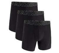 UNDER ARMOUR Herren Boxershorts, 3er Pack - Performance Tech Boxer Briefs Solid 6 in, Stretch, einfarbig Schwarz 4XL
