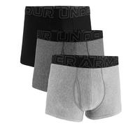 3er Pack UNDER ARMOUR Performance Tech Solid 3" Boxershorts Herren 053 - steel XXL