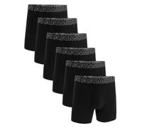 UNDER ARMOUR Herren Boxershorts, 6er Pack - Performance Cotton Boxer Briefs, Stretch, Baumwollmischung, einfarbig Schwarz L