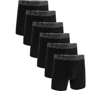 UNDER ARMOUR Herren Boxershorts, 6er Pack - Performance Cotton Boxer Briefs, Stretch, Baumwollmischung, einfarbig Schwarz L