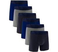 UNDER ARMOUR Herren Boxershorts, 6er Pack - Performance Cotton Boxer Briefs- Solid 6 in, Stretch, Baumwollmischung XL Blau