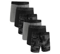 UNDER ARMOUR Herren Boxershorts, 6er Pack - Performance Tech Trunks - Novelty 3 in, Camouflage, Stretch Schwarz/Grau 2XL