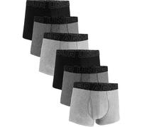 Boxershorts UNDER ARMOUR "Boxershort UA PERFORMANCE TECH - SOLID Solid 3" 6PK 6er Pack", Herren, Gr. XXL, bunt (grau, schwarz), Obermaterial: 90% Polyester Pol. recyc.. 10% Elasthan EL., Unterhosen (7