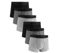 Boxershorts UNDER ARMOUR "Boxershort UA PERFORMANCE TECH - SOLID Solid 3" 6PK 6er Pack", Herren, Gr. XL, bunt (grau, schwarz), Obermaterial: 90% Polyester Pol. recyc.. 10% Elasthan EL., Unterhosen (70
