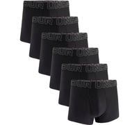 UNDER ARMOUR Herren Boxershorts, 6er Pack - Performance Tech Trunks, Stretch, einfarbig Schwarz L