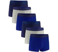 UNDER ARMOUR Herren Boxershorts, 6er Pack - Performance Tech Trunks Solid 3 in, Stretch, einfarbig Blau/Grau M
