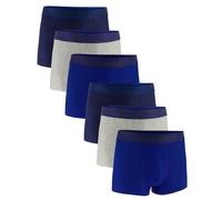 UNDER ARMOUR Herren Boxershorts, 6er Pack - Performance Tech Trunks Solid 3 in, Stretch, einfarbig Blau/Grau M