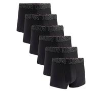 UNDER ARMOUR Herren Boxershorts, 6er Pack - Performance Tech Trunks Solid 3 in, Stretch, einfarbig Schwarz 2XL