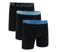 Under Armour Herren-Boxershorts, Baumwolle, 15,2 cm Innennaht, ganztägigen Komfort und ultraweich, 3er-Pack, Schwarz/Stream, 5X-Large