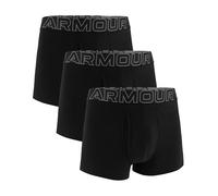 Under Armour Herren-Boxershorts, Baumwolle, 7,6 cm Innennaht, ganztägigen Komfort und ultraweich, 3er-Pack, Black Solid - Core, X-Small