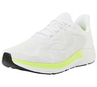 Under Armour Herren Charged Pursuit 4 Großes Logo, Jogging Schuhe mit Dämpfung, leichter & atmungsaktiver Herren Laufschuh, komfortable Sportschuhe für Männer,White / High Vis Yellow / Halo Gray,45