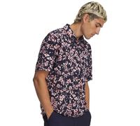 Under Armour Herren Golf-Poloshirt mit Matchplay-Aufdruck, Midnight Navy/Posh Pink/White, L