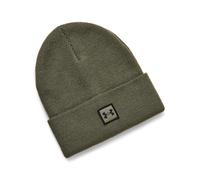 Under Armour Herren Halftime Cuff Mütze, sehr weiche Beanie aus Rippstrick, schweißableitende Strickmütze mit Umschlag,Marine OD Green / / Black,OSFM