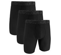 UNDER ARMOUR Herren Lange Boxershorts, 3er Pack - Performance Tech Mesh Long Boxer - Solid 9'', Stretch, einfarbig Schwarz M