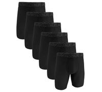 UNDER ARMOUR Herren Lange Boxershorts, 6er Pack - Performance Tech Mesh Long Boxer - Solid 9 in, Stretch, einfarbig M Schwarz