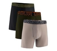 Under Armour Herren Multi-Pack Performance Tech Boxerjock Brief, 6" Inseam, All-Day Comfort & Soft Retroshorts, Taupe Dusk, Medium (3er