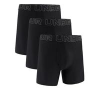 Under Armour Herren Multi Performance Tech Mesh Boxerjock Brief, 6" Inseam, All-Day Comfort Retroshorts, Black Solid-Core 3er-Pack, L