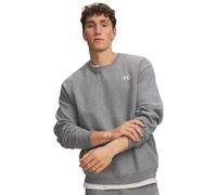Sweatshirt UNDER ARMOUR "UA RIVAL FLC CREW", Herren, Gr. L, grau (castlerock light heather, weiß), Obermaterial: 80% Baumwolle, 20% Polyester, Sweatshirts Sweatshirt, aus Baumwolle und Polyester, erhä