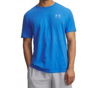 Under Armour Herren Sportstyle Left Chest Kurzarmshirt, schnelltrocknendes Sportshirt mit Rundhals, weiches Funktionsshirt mit Logo,Blue Atlantis / / Blue Calm,SM