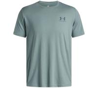 Under Armour Herren Sportstyle Left Chest Kurzarmshirt, schnelltrocknendes Sportshirt mit Rundhals, weiches Funktionsshirt mit Logo,Serpentine / / Jasper Blue,SM