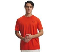 Under Armour Herren Sportstyle Left Chest Kurzarmshirt, schnelltrocknendes Sportshirt mit Rundhals, weiches Funktionsshirt mit Logo,Surplus Orange / / Cinna Red,MD
