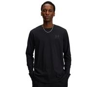Under Armour Herren Sportstyle Left Chest Kurzarmshirt, weiches Sportshirt mit Logo und Rundhals, schnelltrocknendes Funktionsshirt aus Baumwollmix,Black / / Pitch Gray,SM