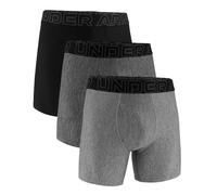 Under Armour Herren Multi Performance Tech Boxerjock Brief, 6" Inseam, All-Day Comfort & Soft Retroshorts, Steel Heather-Core 3er-Pack, XL