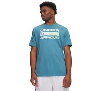 Under Armour Herren T-Shirt TEAM ISSUE WORDMARK 1329582-466 M Boundless Blue/Lumos Lime