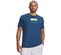 Under Armour Herren T-Shirt UA M Block Logo SS 6009250-498 L Wham Blue/Fade Green