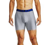 Under Armour Herren Tech Boxerjock 15,2 cm (6 Zoll), 2er-Pack Unterwäsche, Academy Blue (408)/Mod Gray Light Heather, 4X-Large