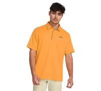 Under Armour Herren Tech Golf Polo Hemd, (803) Nova Orange/Pitch Gray, L