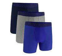 UNDER ARMOUR Herren Boxershorts, 3er Pack - Performance Tech Boxer Briefs, Stretch, einfarbig Blau/Grau S