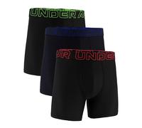 3er Pack UNDER ARMOUR Performance Tech Solid 6" Boxershorts Herren 961 - black/lava L