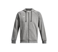 Under Armour - Rival Fleece Full-Zip Sweatshirt - Castlerock Light Heather/White L