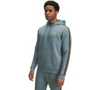 UNDER ARMOUR Icon Fleece Taping Hoodie Herren 587 - jasper blue/squad orange L