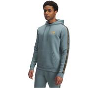 UNDER ARMOUR Icon Fleece Taping Hoodie Herren 587 - jasper blue/squad orange M