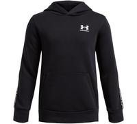 UNDER ARMOUR Icon Taping Fleecehoodie Jungen 001 - black/white M (137-149 cm)