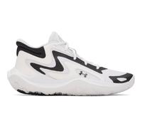Under Armour Unisex JET 25, Basketball Schuh für Kinder, gut gepolsterte Sportschuhe, atmungsaktiver und leichter Turnschuh für Mädchen und Jungs,White / Black / Black,48.5