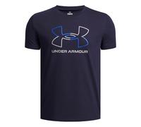 Under Armour Jungen Global Line Foundation Kurzarmshirt, leichtes, schnelltrocknendes Sportshirt, Funktionsshirt mit geripptem Kragen aus Baumwollmix,Midnight Navy / / Steel,YSM