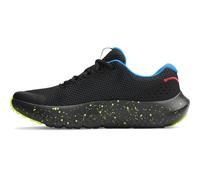 Under Armour Kinder Surge 4 Laufschuhe Unisex Juniors, Schwarz, hohe Sichtbarkeit, Gelb, Weiß, 38.5 EU