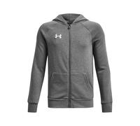 UNDER ARMOUR Rival Fleece Kapuzenjacke Jungen 025 - castlerock light heather/white XL (160-170 cm)