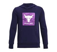 Under Armour Jungen Project Rock Charged Cotton Youth Hoodie, Marineblau, M