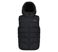 Under Armour Jungen Pronto Colourblock Puffer Weste mit UA Storm - wasserabweisender, gefütterter Bodywarmer mit Kapuze, durchgehender Reißverschluss,Schwarz,12 Years-13 Years