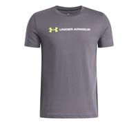 Under Armour Jungen T-Shirt UA B LOGO WORDMARK SS 1389963-025 122-127 Castlerock/Green Citrine