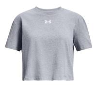 UNDER ARMOUR Kinder Hemd UA CROP SPORTSTYLE LOGO SS (1380878) M Silber