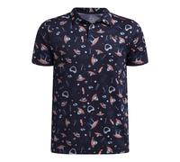 UNDER ARMOUR Matchplay Printed Poloshirt Jungen 410 - midnight navy/posh pink/castlerock S (127-137 cm)