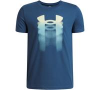 Under Armour Kinder T-Shirt Logo Blur 6009280-498 160-170 Wham Blue/Fade Green