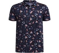 Under Armour Kinder Polo Shirt Matchplay Printed 6009817-410 160-170 Midnight Navy/Posh Pink/CASTLEROCK