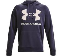 Under Armour Mens Fleece Tops Men's Ua Rival Fleece Big Logo Hoodie, Tempered Steel, 1357093-558, MD