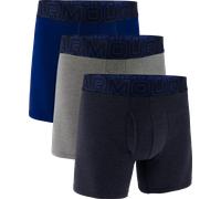 3er Pack UNDER ARMOUR Performance Cotton Solid 6" Boxershorts Herren 413 - midnight navy XXL